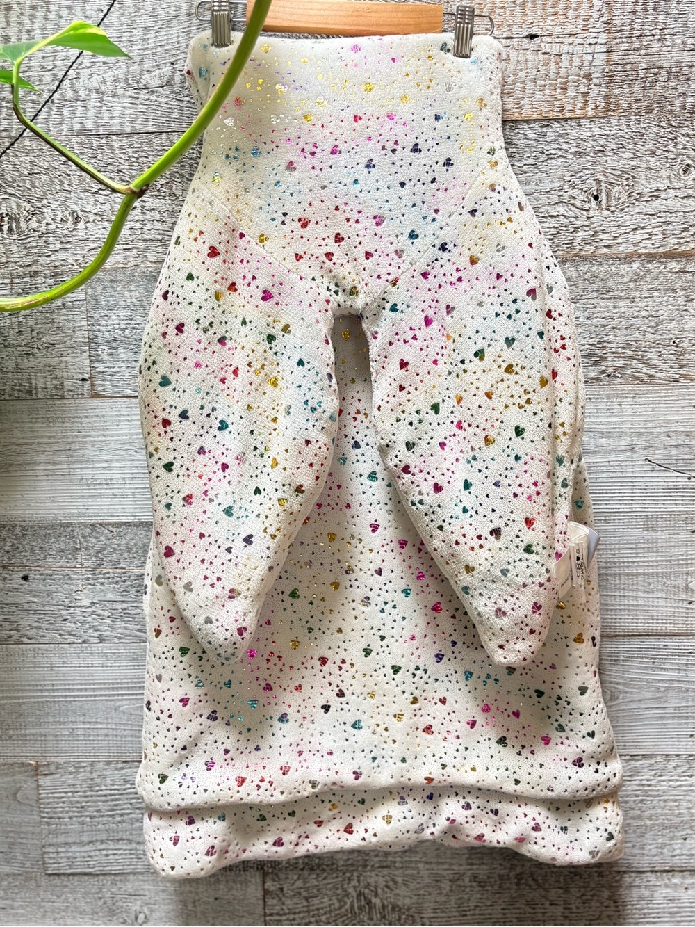 Authentic Kids | Mermaid Tail Plush Pull-On Blanket - Rainbow Heart Sparkles